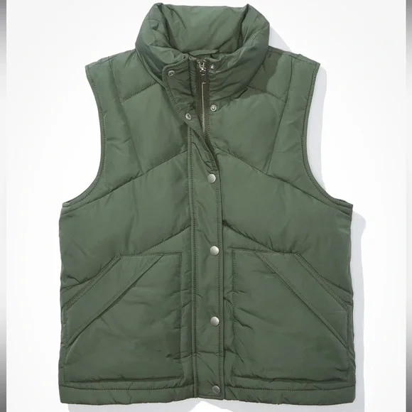 AE Puffer Vest - Olive - Picture 3 of 9